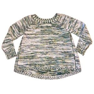 ba&sh green, yellow and white back pleated sweater women’s size 1 / small